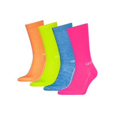Abbildung von Levi&#039;s Giftbox CUT NEON 4 PACK Socken, Herren, Größe: 39 42, Mixed colors
