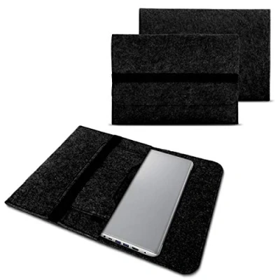 Abbildung von Laptoptasche kompatibel für Lenovo IdeaPad 5 Pro 16 Zoll Notebook Tasche Laptop Cover Sleeve Hülle strapazierfähiger Filz Case, Farbe:Dunkelgrau