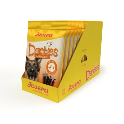 Abbildung von JOSERA Denties Duck &amp; Carrot (13 x 7 Stück) Adult Premium Kaustangen für ausgewachsene Hunde zur täglichen Zahnpflege Kausnack mit Ente Karotte zuckerfrei getreidefrei 91er Pack