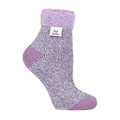 Abbildung von HEAT HOLDERS Extra weiche, flauschige, rutschfeste Thermo Socken für Damen, niedrig geschnitten, mit Griffen, Grau (S Feather), 4 8