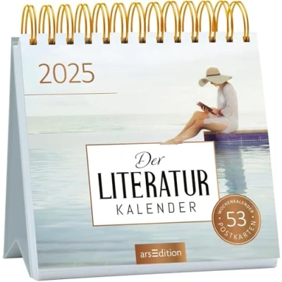 Abbildung von Postkartenkalender Der Literaturkalender 2025: Wochenkalender 2025, 53 Postkarten mit Zitaten von bekannten Autor:innen