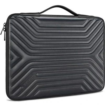 Abbildung von DOMISO 17 Zoll (43,4 cm), wasserdicht, stoßfest, Laptoptasche für 17,3 Notebook/Dell/Lenovo/Acer/HP/MSI/ASUS, Schwarz