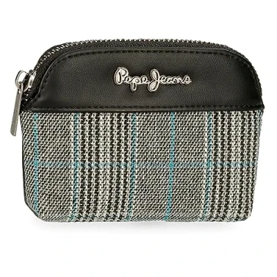 Abbildung von Pepe Jeans Kendra geldbörse Schwarz 12 x 8 2 cm Polyester mit Details aus Kunstleder, Schwarz, Talla única,
