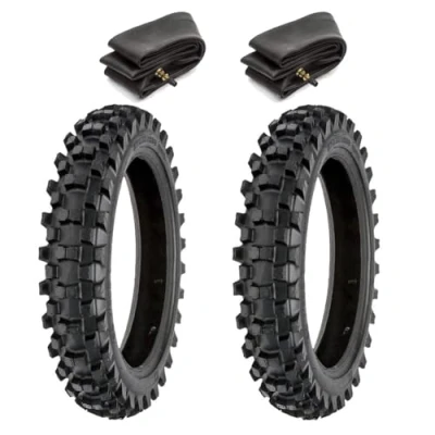 Abbildung von 2 x Reifen 2.50 10 + Schlauch 33J Cross Mini Motorrad Minicross