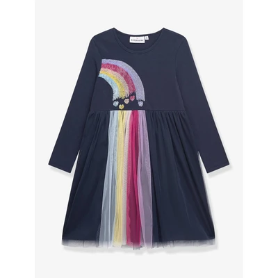 Abbildung von Danamade DFEE Jerseykleid für Kinder, Größe: 122, Navy