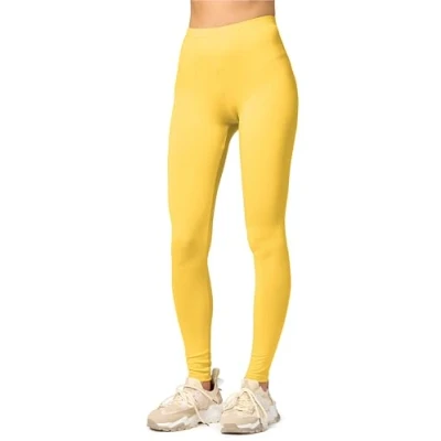 Abbildung von Merry Style Damen Lange Leggings aus Viskose MS10 143 (Gelb, L)
