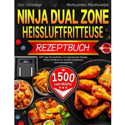 Abbildung von Das Vielseitige Ninja Dual Zone Heißluftfritteuse Rezeptbuch: 1500 Tage Schmackhafte und Internationale Rezepte, Airfryer Kochbuch für schnelle Leckerbissen ohne Schuldgefühle