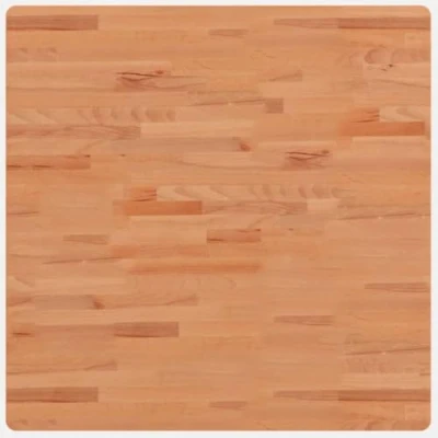Abbildung von vidaXL Tischplatte, Quadratisch Holzplatte mit 4 abgerundeten Ecken, Holztischplatte Ersatzplatte für Couchtisch, Massivholztischplatte Platte, 80x80x1,5 cm Massivholz Buche