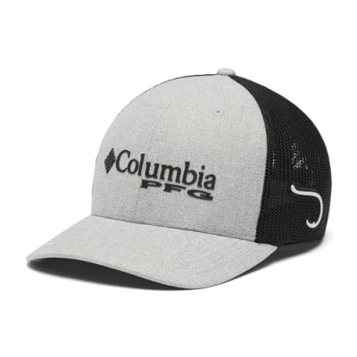Abbildung von Columbia Unisex Erwachsene PFG Logo Mesh Ball Cap Verschluss, Cool Grey Heather/Black, S M