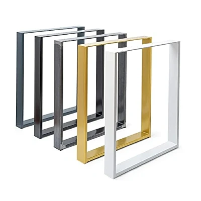 Abbildung von Magnetic Mobel 2 x Tischkufen aus Metall Industrial Tischbeine in Schwarz Weiß &amp; Rohstahl Alle Größen für Esstisch Schreibtisch Couchtisch Bank DIY Tischgestell 42x40 cm (Bank) Anthrazit