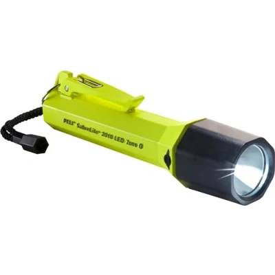 Abbildung von PELI 2010Z0: ATEX Zone 0 Ex Schutz LED Taschenlampe, Premium Hohe Qualität für Industrie, Handwerker, Feuerwehr, IPX7 wasserdicht, 129 Lumen, 22h Brenndauer, Farbe: Gelb
