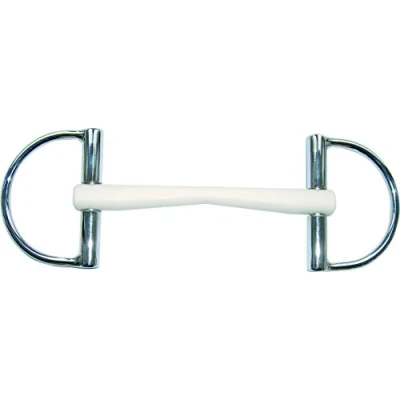 Abbildung von Sprenger D Trense Duo Plastic 16mm Ungebrochen Weiß 13cm