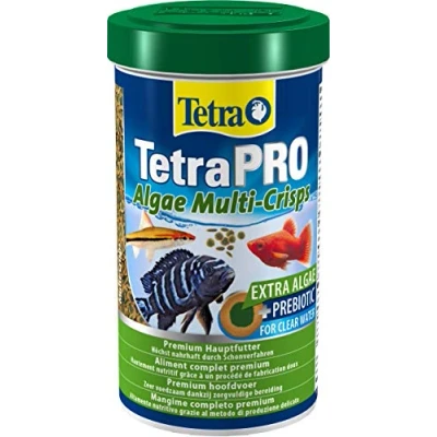 Abbildung von Tetra Pro Algae Multi Crisps Premium Fischfutter mit Algenkonzentrat für erhöhte Widerstandskraft, 500 ml