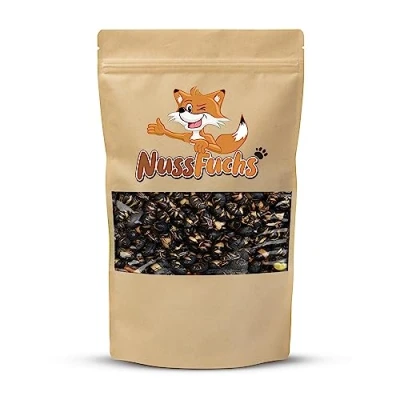 Abbildung von Sojabohnen 1kg schwarze geröstet &amp; gesalzen vegan glutenfrei ohne Zusätze Edamame Bohnen Fett knuspriger Snack für zwischendurch NussFuchs (1kg im Beutel)