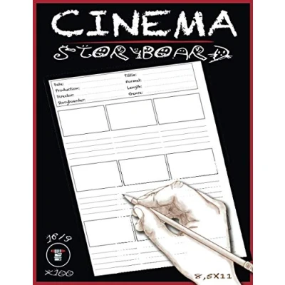 Abbildung von Cinema Storyboard Notebook 16 9: Pro Template 16/9 Panel 8.5 x 11 inches Layouts 100 Pages US Letter (Storyboard Templates)