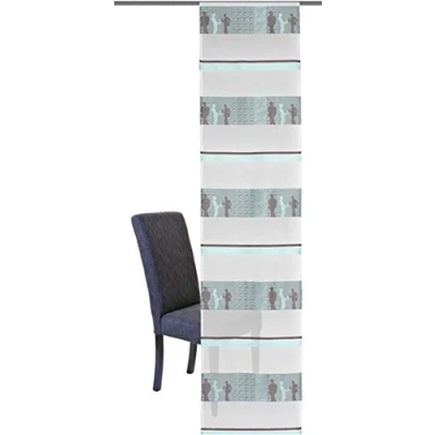 Abbildung von Gardinenbox.eu Schiebevorhang, Flächenvorhang, Farbe Aqua, 1 Stück, Home WOHNIDEEN, Größe: 245x60 cmca. 245x57 cm, mit Klettband