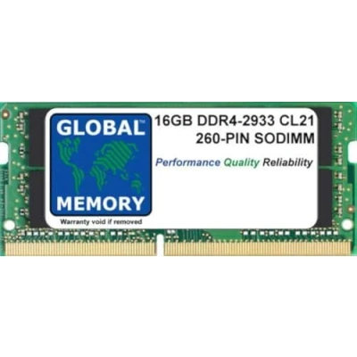 Abbildung von Arbeitsspeicher (16 GB, DDR4, 2933 MHz, PC4 23400, 260 polig, SODIMM, kompatibel mit Laptops/Notebooks)