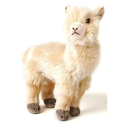Abbildung von Uni Toys Kuscheltier Alpaka beige, stehend 23 cm (Höhe) Plüsch Lama Plüschtier, zu 100 % recyceltes Füllmaterial