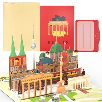 Abbildung von Joyoldelf Berlin Pop Up Karte, 3D Reisegutschein Geschenkkarte für Reise oder Flitterwochen, Gutscheinkarte, Gutschein zum Geburtstag, Deutschland Geschenk Karte Urlaub