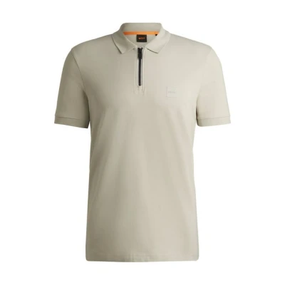 Abbildung von BOSS Passerzip Poloshirt, Herren, Größe: 3XL, Light beige