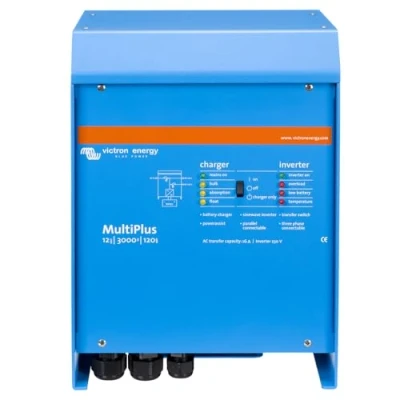 Abbildung von Victron Energy MultiPlus Reiner Sinus Wechselrichter 120 Amp Batterie Ladegerät, Spannungswandler, Transferschalter Inverter Charger, 16 Amp, 3000VA 12 Volt 230V
