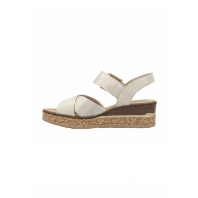 Abbildung von Rieker Plateausandalette, Damen, Größe: 37, Goud Schuhe