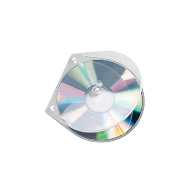 Abbildung von VELOFLEX 4365100 CD/DVD Hüllen Velobox CD Aufbewahrung Schutzhüllen Boxen abheftbar, 100 Stück