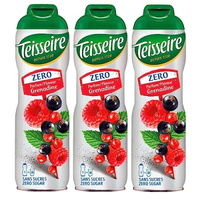 Abbildung von Teisseire Getränke Sirup Grenadine 0% 600ml der genauso schmeckt wie die Frucht (3er Pack)