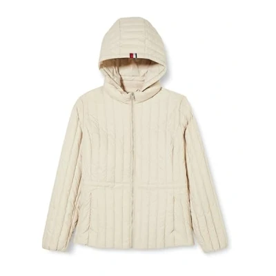 Abbildung von Tommy Hilfiger Curve Feminine Jacket Daunenjacke, Damen, Größe: 46, Classic beige