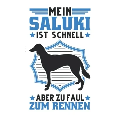 Abbildung von Saluki Notizbuch: Fauler Hund Persischer Windhund / 6x9 Zoll 120 karierte Seiten