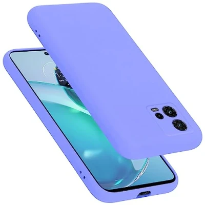 Abbildung von Cadorabo Hülle kompatibel mit Motorola Moto G72 Silikon Handyhülle für Case aus flüssigem stoßfeste dünne TPU Schutzhülle Liquid HELL LILA