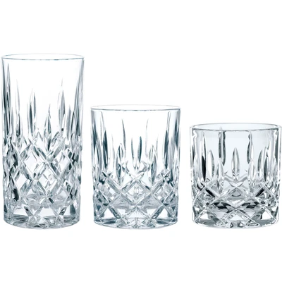 Abbildung von Nachtmann Gläser Set &quot;Noblesse&quot;, (Set, 18 tlg., je 6 Whisky Gläser, Longdrinkgläser und Softdrink/Wasser Gläser), Made in Germany, teilig