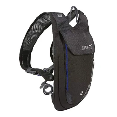 Abbildung von Regatta Unisex Blackfell III 2L Reflective Hardwearing Hydration Backpack Rucksack, Black/Surfspray, Single
