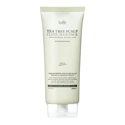 Abbildung von LA&#039;DOR Tea Tree Scalp Clinic Hair Pack 200 ml Kühlendes Erfrischendes Kopfhauthaar Teebaum Schneckenschleim Grüntee Extrakt Kopfhautbehandlung Lindert Trockene Kopfhaut Beugt Schuppen