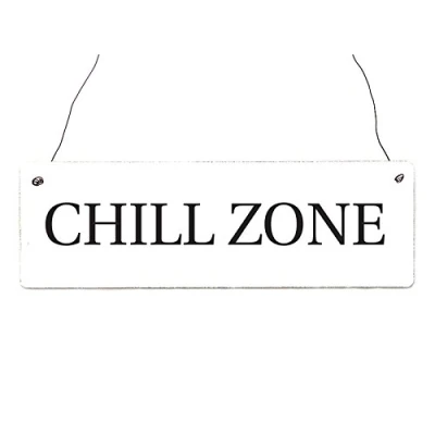 Abbildung von Interluxe Schild mit Spruch Shabby Vintage Türschild CHILLZONE Holzschild Dekoschild