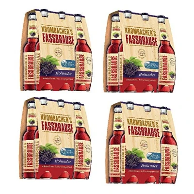 Abbildung von 12 Flaschen Krombacher Fassbrause Holunder a 330ml inclusiv 0.48 MEHRWEG Pfand Bier inc.