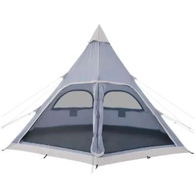 Abbildung von Skandika Tipi Zelt Lavvu 460 Protect, Campingzelt mit eingenähtem Zeltboden, Personen: 6, 3m Stehhöhe, UV 50+, 3000mm Wassersäule, für 6 Mann, Outdoor, Glamping