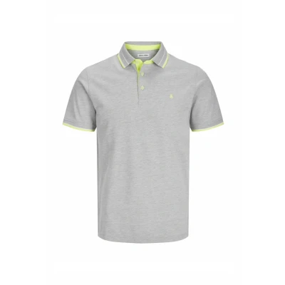 Abbildung von Jack &amp; Jones Jjepaulos Poloshirt, Herren, Größe: Small, Light grey melange