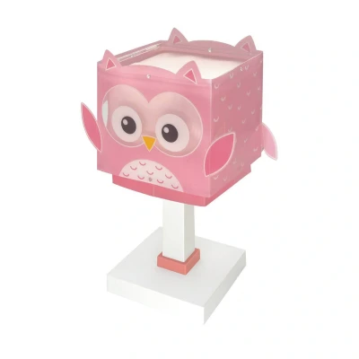Abbildung von Dalber Kinder Tischlampe Nachttischlampe Little Pink Owl Rosa Eule