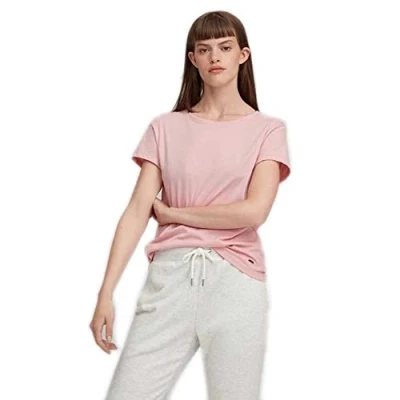 Abbildung von Essential Roundneck Shortsleeve T Shirt Shirt, Casual Logo Rundhalsshirt, Cherry Tomato, S