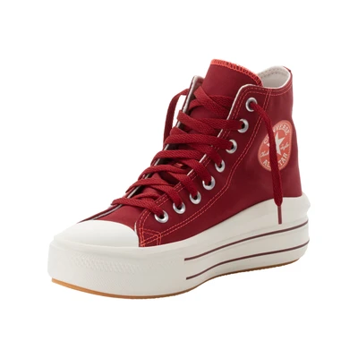 Abbildung von Converse Chuck Taylor ALL STAR MOVE Platform Retro Sport Sneaker high, Damen, Größe: 35, Park red/egret/vermillion red Polyester