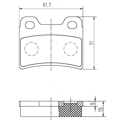 Abbildung von MAPCO 6880 Bremsbelagsatz Hinterachse FORD: Escort 6 Schrägheck, Kombi, Cabrio