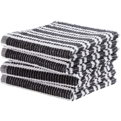 Abbildung von DDDDD Spültuch Stripe, 30x30 cm, aus 100% Baumwolle, (Set, 4 tlg), mit luxuriöser Rippenstruktur und optimale Feuchtigkeitsaufnahme