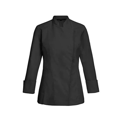 Abbildung von Greiff Gastro Moda Damen Cuisine Basic Kochjacke Regular Fit Schwarz Modell 5405 Größe L