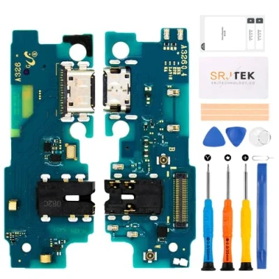 Abbildung von SRJTEK For Samsung Galaxy A32 5G Dock Connector Replacement Charging Port A326 Headphone SM A326B with Microphone/Audio Jack/Antenna Repair Kits