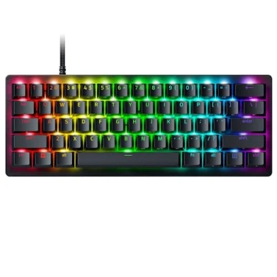 Abbildung von Razer Huntsman V3 Pro Mini Analoge optische E Sport Tastatur 60% Format Snap Tap &amp; Rapid Trigger (Digitaler Drehregler Steuerungstaste, Doubleshot PBT Tastenkappen) US Layout Schwarz