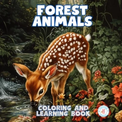 Abbildung von Forest Animals Coloring And Learning Book: Explore Color Animals: Fun Facts Creative for Curious Kids Adults