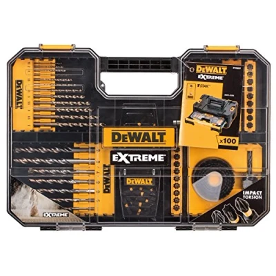 Abbildung von DeWALT DT70620T QZ, Bohrführung, Beton, Metall, Stein, Holz, Kunststoff, Schwarz, Transparent, Gelb, 1 Stück(e), Bodenschnellarbeitsstahl (HSS G)