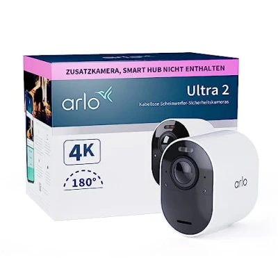 Abbildung von Überwachungskamera Arlo Ultra 2 4K Weiß Erweiterung
