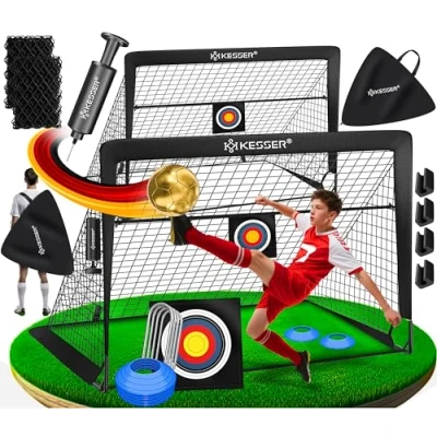 Abbildung von KESSER Fußballtor, Fußballtor Kinder Pop Up 2er Set Fußball Tore Faltbar